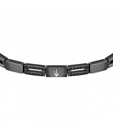 Bracciale Maserati Jewels Ceramica Nera Cristalli Neri JM223ATZ21