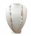 Della Rovere Woman's Necklace - in 925% Rosé Silver and Baroque Pearls 95 cm - 0