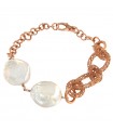 Della Rovere Woman's Bracelet - in 925% Rosé Silver with Baroque Pearls - 0