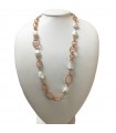 Della Rovere Woman's Necklace - in 925% Rosé Silver and Baroque Pearls 75 cm - 0