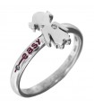 Crivelli Woman's Ring - Girl in 18k White Gold with Natural Diamond - 0