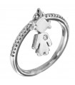 Crivelli Woman's Ring - Girl in 18k White Gold with Natural Diamonds - 0