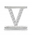 Charm Letter V Component for Eleonora Giordani Bracelet - in Silver 925 - 0