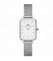 Daniel Wellington Woman's Watch - Quadro Pressed Sterling 20x26mm White - 0