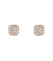 Buonocore Woman's Earrings - Rose Gold Button with Diamonds - 0