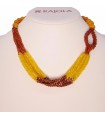 Rajola Woman's Necklace - Galileo with Hessonite Jade and Agate - 0