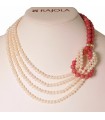 Rajola Woman's Necklace - Hugs with White Pearls and Thulite - 0