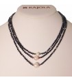 Rajola Woman's Necklace - Noemi with Blue Spinel Pearls and Sapphires - 0