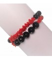 Rajola Woman's Bracelet - Link with Red Coral and Black Onyx - 0