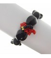 Rajola Woman's Bracelet - Odessa with Red Coral and Black Onyx - 0