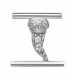 Charm Horn Symbol Component for Eleonora Giordani Bracelet - in Silver 925 - 0