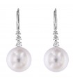 Crivelli Pearl's Earrings - Australian South Sea in White Gold with Diamonds - 0