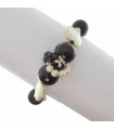 Rajola Woman's Bracelet - Odessa with White Pearls and Black Onyx - 0