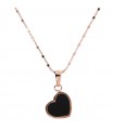 Bronzallure Woman's Necklace - Alba with Mini Black Onyx Heart Pendant - 0