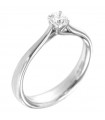 Giorgio Visconti Woman's Ring - Solitaire in 18K White Gold with Natural Diamond - 0