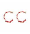 Rajola Woman's Earrings - Lucilla with Red Coral and Pearls - 0