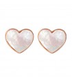 Bronzallure Woman's Earrings - Alba Lobo Heart with White Mother of Pearl - 0