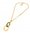 Unoaerre Woman's Necklace - Golden Bronze with Oval Pendant 40cm - 0