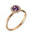 Buonocore Ring with Diamonds and Amethyst for Women - 0
