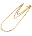 Unoaerre Woman's Necklace - Long Three-wire Golden Bronze with 80cm Forzatina Chain - 0