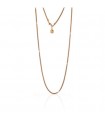 Unoaerre Woman's Necklace - in Pink Bronze with Souris Tubular Chain 92cm - 0