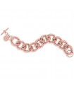 Unoaerre Woman's Bracelet - in Pink Bronze with 20cm Hammered Groumette Chain - 0