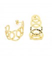 Unoaerre Woman's Earrings - Circle in Golden Bronze with 7 Circles - 0