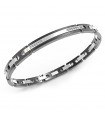 ZANCAN BLACK STEEL BRACELET AND WHITE SHAPPIRES - 0