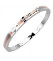 ZANCAN STEEL BRACELET WITH WHITE ZAFFIRI - 0