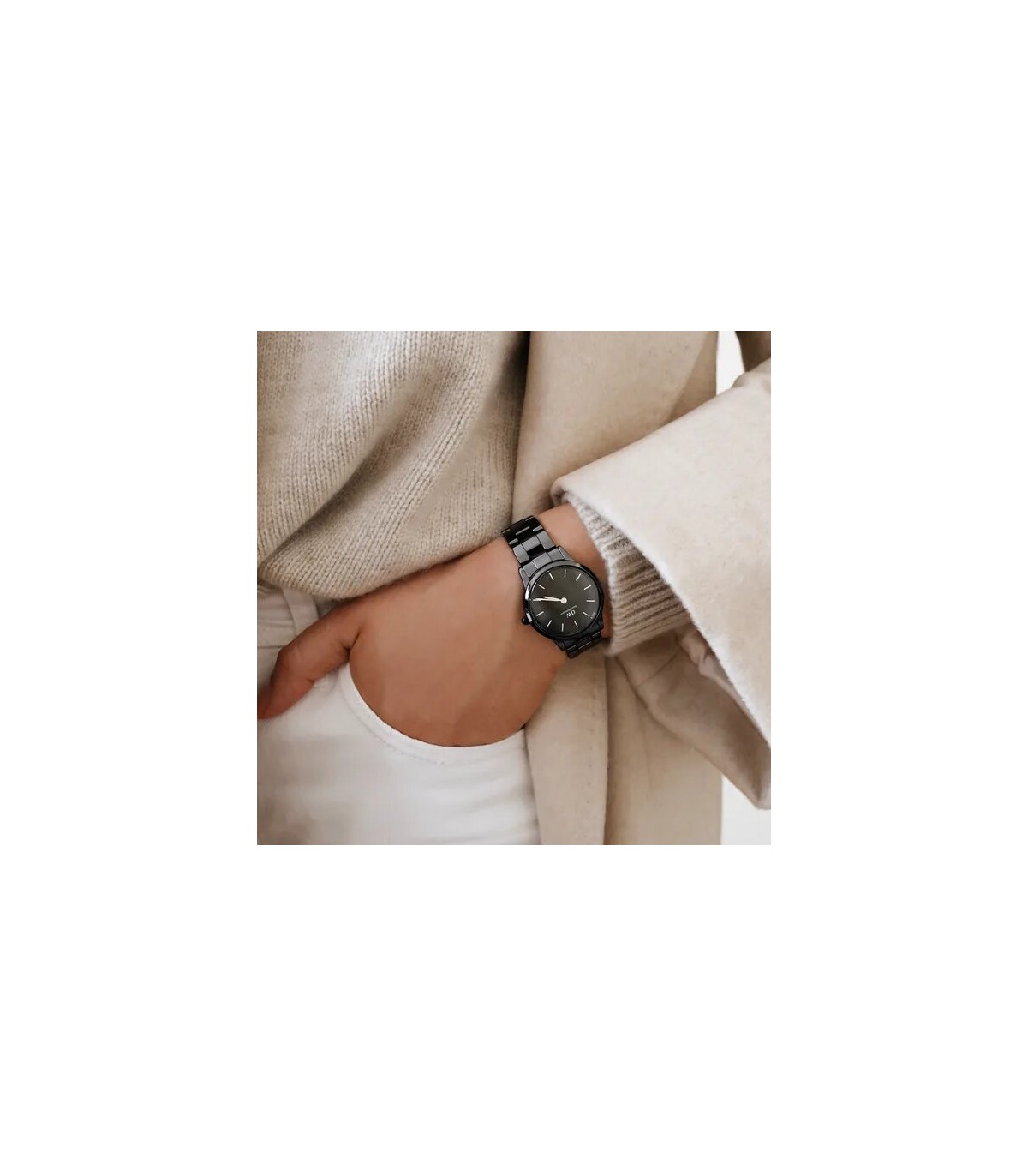 Daniel Wellington Woman's Watch - Iconic Link Ceramic 28mm Black - 0