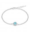 Miluna Woman's Bracelet - Gemstone in Silver 925% with Blue Topaz Heart - 0