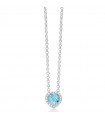 Miluna Woman's Necklace - Gemstone in Silver 925% with Blue Topaz in Heart - 0