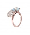BRONZALLURE DOUBLE RING WITH STONE - 0