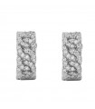 Buonocore Woman's Earrings - Noon Groumette in 18K White Gold with Natural Diamonds - 0