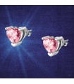 Chiara Ferragni Woman's Earrings - Diamond Heart Silver with Pink Heart Zircons - 0