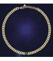Chiara Ferragni Women's Necklace - Chain Bossy Gold Groumette with Green Zircon - 0