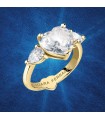 Chiara Ferragni Woman's Ring - Diamond Heart Gold with White Zircons and White Heart - 14 - 0