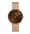 Daniel Wellington Unisex Watch - Petite Amber 36mm Rose Gold Brown - 0