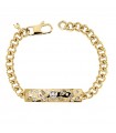 Bracciale Rue Des Mille - X Barbie Groumette Gold con Zirconi Bianchi