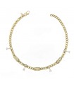 Rue Des Mille Choker - X Barbie Groumette Gold with White Zircons Drop - 0