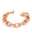 Bracciale Unoaerre Donna - Square in Bronzo Rosè con Catena Ovale Squadrata 21cm