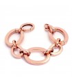 Unoaerre Woman's Bracelet  - Square in Rose Golden Bronze with Oval Force Chain 21cm - 0