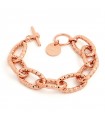 Unoaerre Woman's Bracelet - Classic in Rose Golden Bronze with 20cm Maxi Forzatina Chain - 0