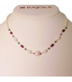 Rajola Woman's Necklace - Sveva with River Pearls and Precious Stones - 0