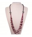 Rajola Woman's Necklace - Jazz with Garnet and Smoky Quartz - 0