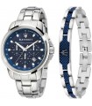 Special Pack Orologio Maserati con Bracciale Uomo - Successo Multifunzione 44mm Blu