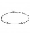 Chimento Bracelet - Bamboo in 18k White Gold with Natural Diamonds 20 cm - 0