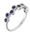 Davite & Delucchi Ring Woman - in White Gold with Shappires - 0
