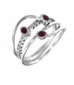 Davite & Delucchi Ring with Diamonds and Ruby for Woman - 0