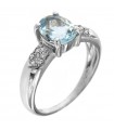 Picca Ring with Aquamarine and Diamonds for Woman - 0